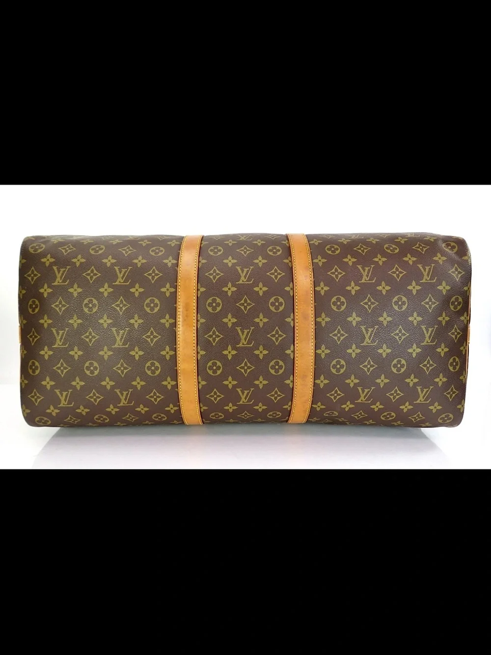 Louis Vuitton Monogram Canvas Duffel with Tan Leather Trim